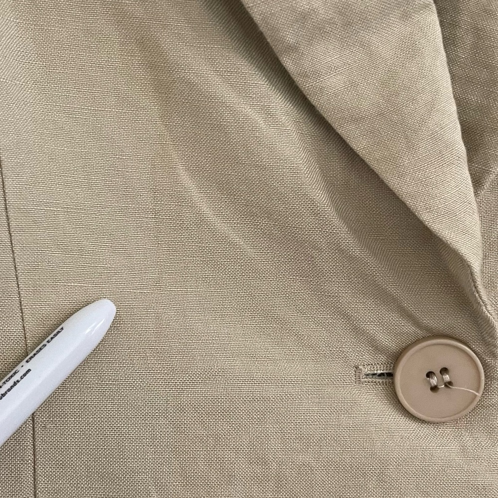 LIONESS Revolve Women's Tan Linen Blend Oversized Blazer Size M - Picture 8 of 8
